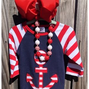 Beautiful anchor gown with matching accessories